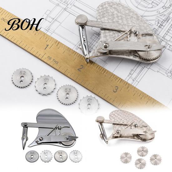 Ink And Scoring Pen Vintage Precision Dotting Set, Interchangeable Roller Wheel for Decorative Border Tool Dashed Lines, Dual Mode Scriber Drawing,
