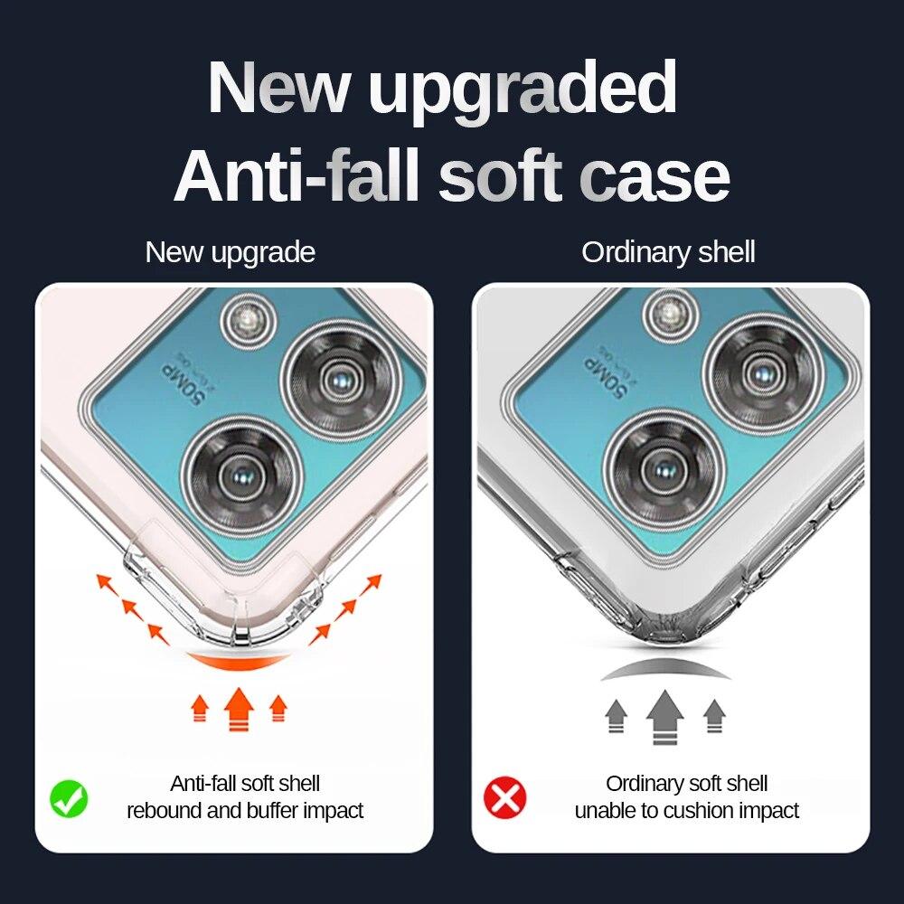 Противоударный мягкий силиконовый чехол для телефона с подушкой безопасности для Motorola Edge 40 Neo 40 Pro, прозрачный защитный бампер из ТПУ для Motorola Edge 30 Pro, задние чехлы