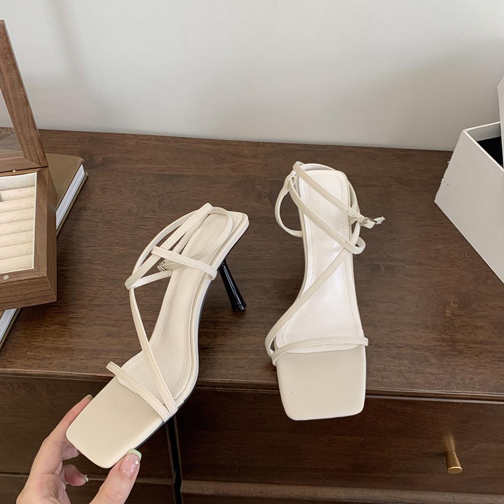 Модные женские босоножки с открытым носком летние туфли на тонком высоком каблуке черные золотые серебряные бежевые летние сексуальные босоножки женские 39