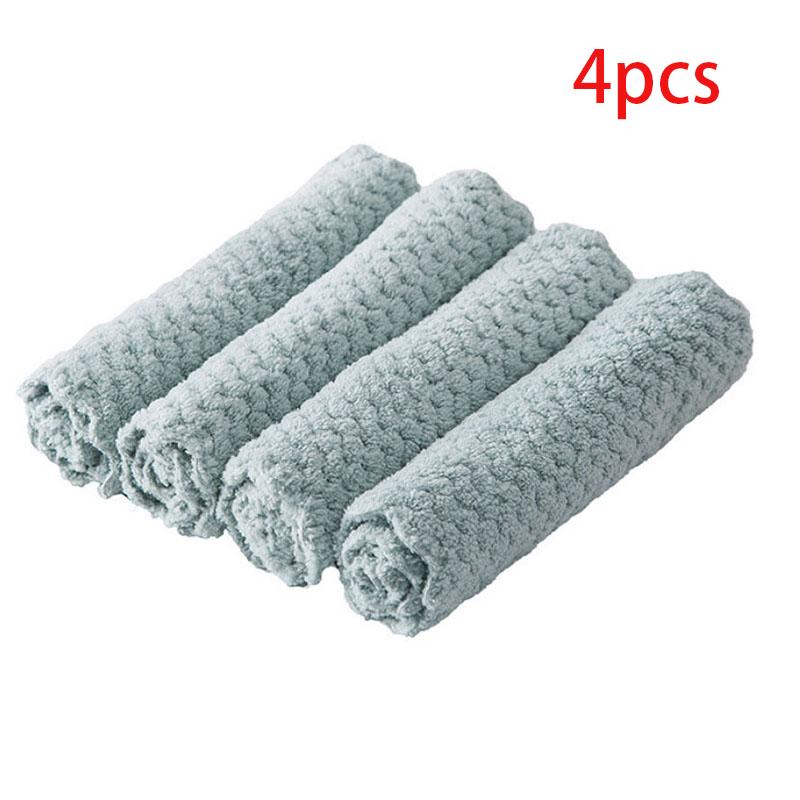 Мягкие кухонные полотенца из микрофибры, впитывающая ткань для мытья посуды, антижировые тряпки, антипригарное масло, домашнее чистящее полотенце