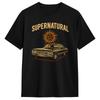 Футболка Impala Supernatural115 Ручная кладь В стиле Винчестеров Унисекс Хлопок Уникальные Футболки Круглый вырез Короткий рукав Одежда Подарок