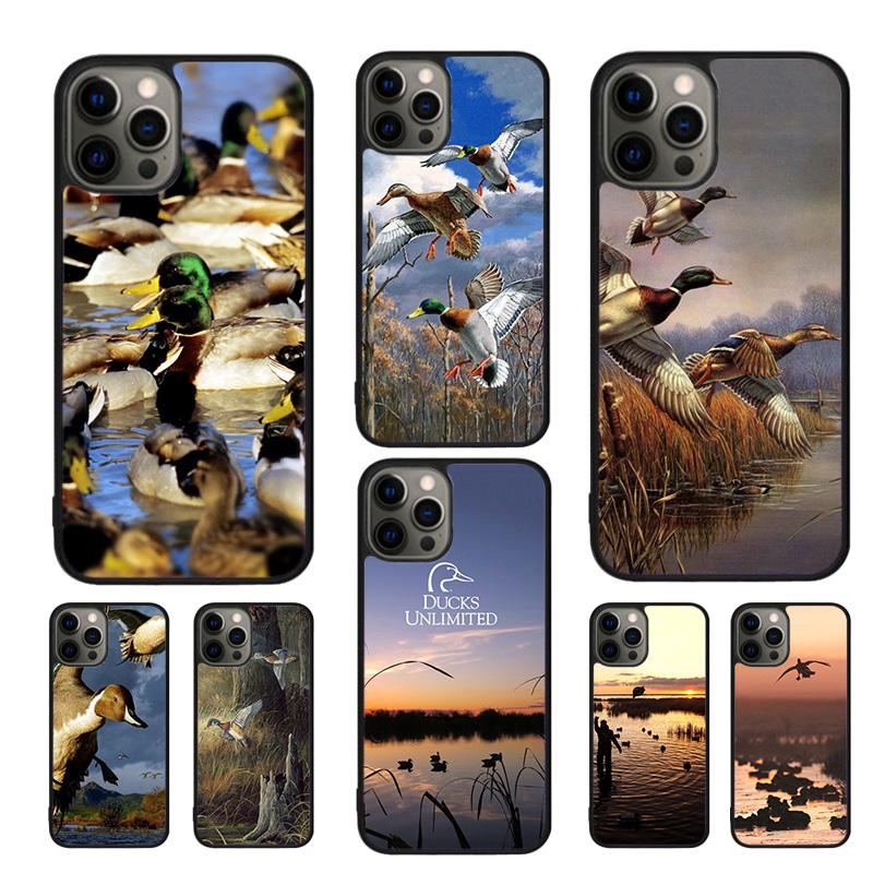 Bird Duck Hunting Sunset Phone Case For iPhone 17 Air 16 15 14 11 12 13 Pro MAX Plus coque Cover Shell