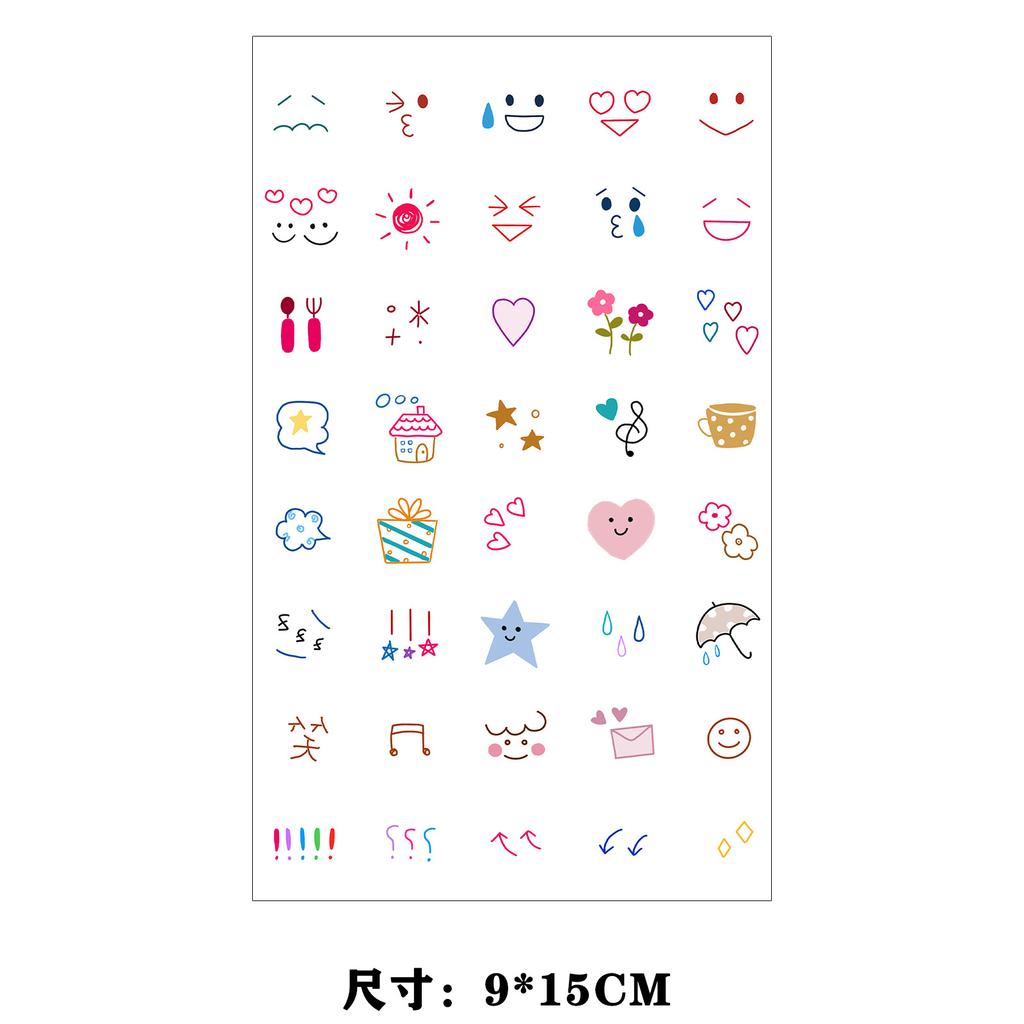 Dopamine Color Butterfly Animal Love Star Fireworks Small Picture Finger Tattoo Sticker