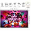Pumpkin Lantern Ghost Bat Photography Background, Halloween Night Ghost Party Photo Booth Supplies