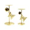 Wrought Iron Candle Holder Butterfly Decorative Candlestick Desktop Ornaments Wedding Candle Stand for Home Bedroom
