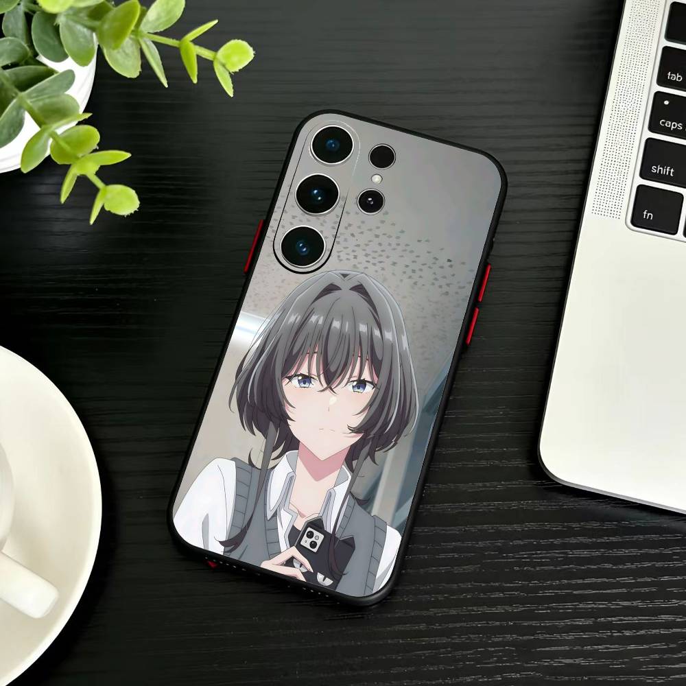 Чехол для телефона Asanagi Yori и Kino Himari Для Samsung S26, S25, S24, S23, S22, S21, S20, S30, Ultra, Plus, Fe, Note, 5G Черный Чехол