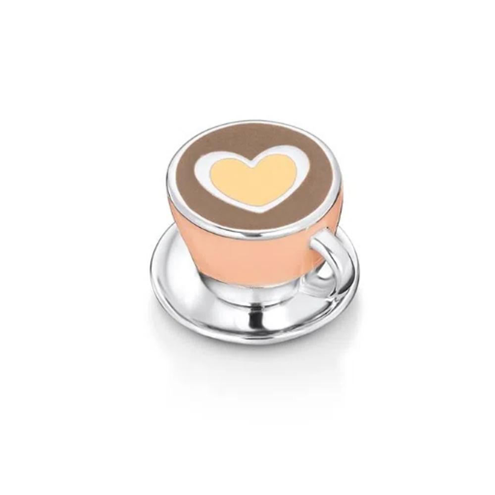 New Copper Red Wine Cup Coffee Cup Beverage Can Exquisite Charm Pendant Diy Beads Fit For Original Bracelets Women'S Jewelry