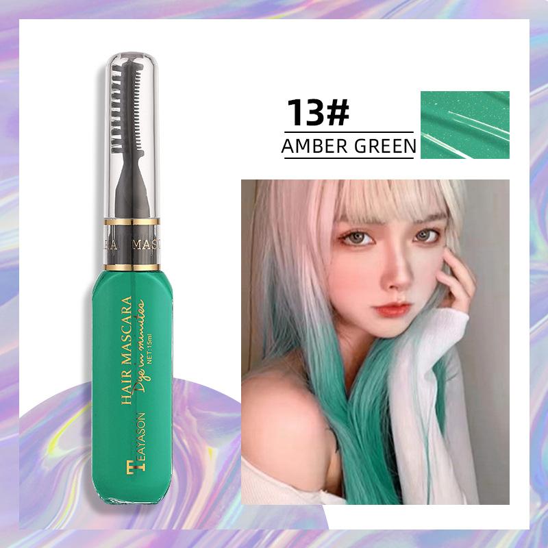 13 Colors Disposable Hair Dye Mascara Convenient Time-saving Eye Lashes Brush Temporary Hair Coloring Cosmetics