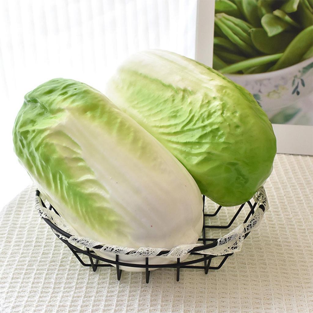 Pack Of 4 Realistic Vegetable Model Faux Cabbage for Home Table and Restaurant Display Cabinet Showcase Decoration