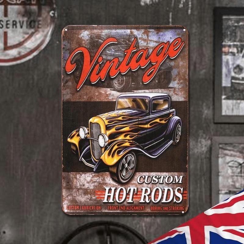 Авангардная автомобильная металлическая художественная картина для декора гаража