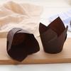 50/100PCS Tulip Cupcake Liners Baked Cake  Anti Stick Brackets Party Wedding Birthday Coffee Shop Baking Paper