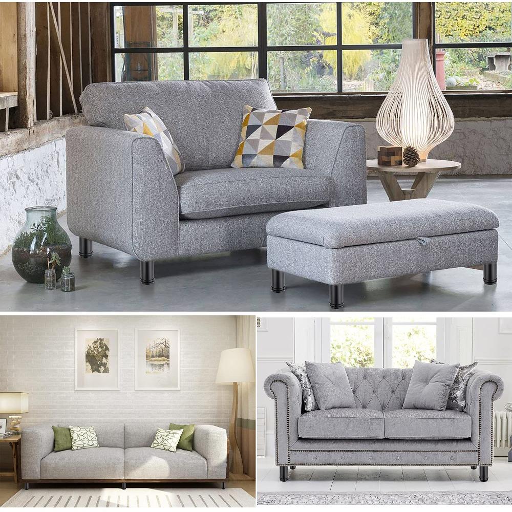 4-дюймовые ножки для мебели, черные, удлинители ножек для стола, прочная мебель, сменные ножки для дивана