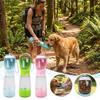 3-in-1 Portable Dog Water Bottle with Food Container, Leak-Proof Pet Water & Food Dispenser for Outdoor Travel, Hiking, Walking