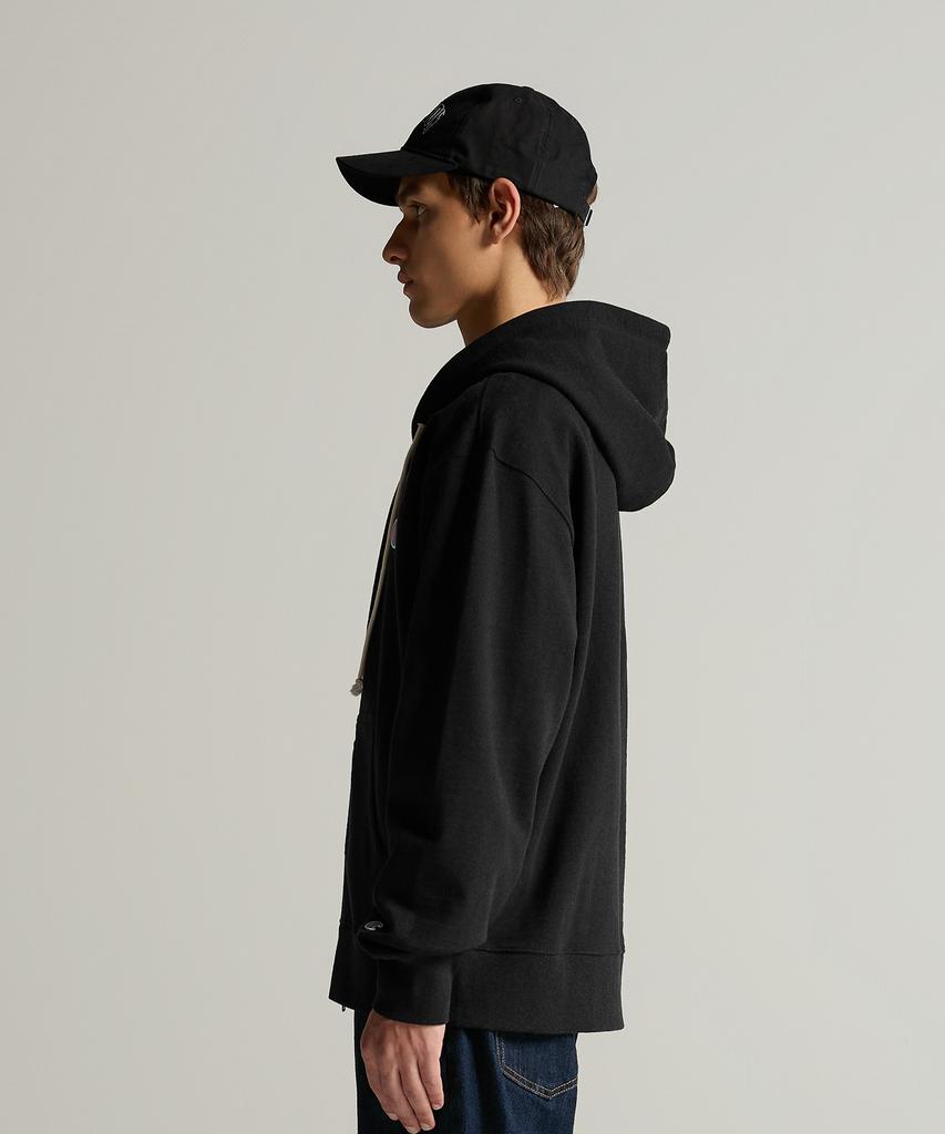 Champion Худи на молнии свободного кроя с логотипом Heritage Черный