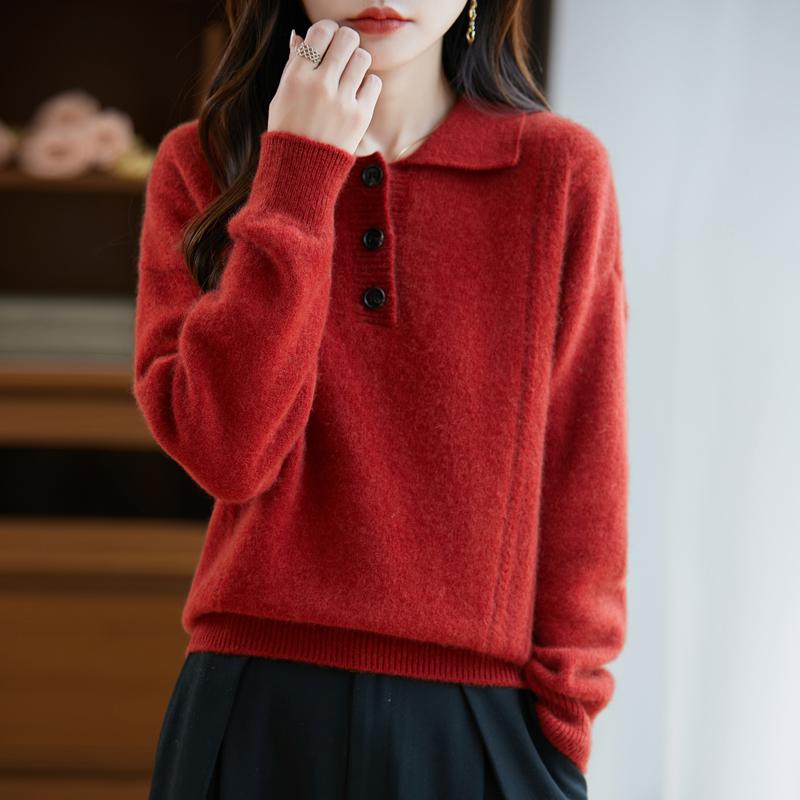 Женский кашемировый свитер Qinghe кашемир 30% кашемир 70% шерсть осенне-зимний пуловер теплый и модный