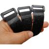 Self-Adhesive Black Nylon Hook & Loop Cable and Luggage Straps for Battery Bundling