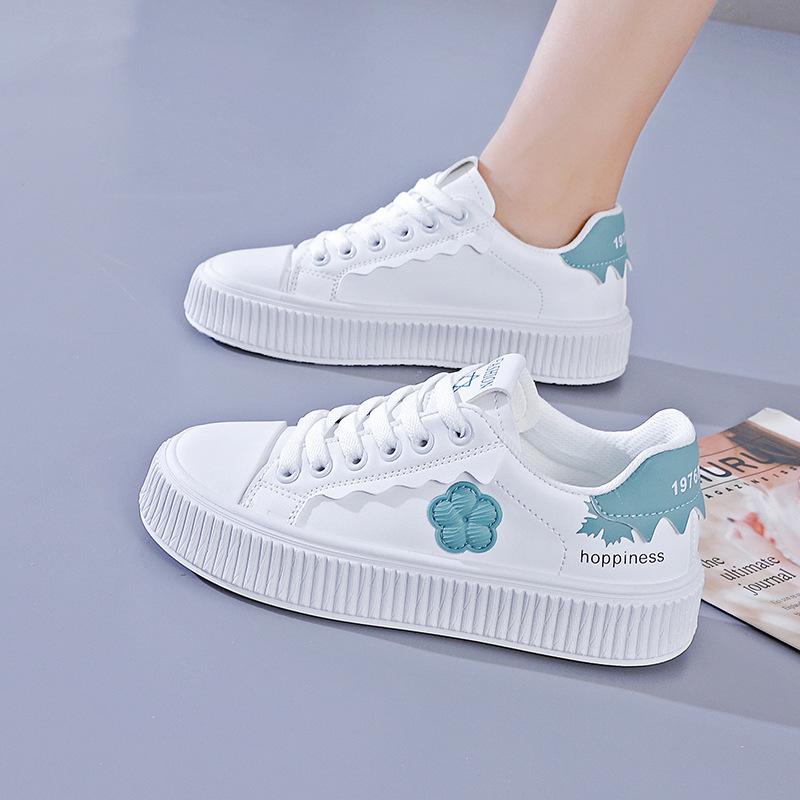 Маленькие белые туфли с прекрасным цветком, женские весенние туфли 2023, женская обувь на плоской подошве