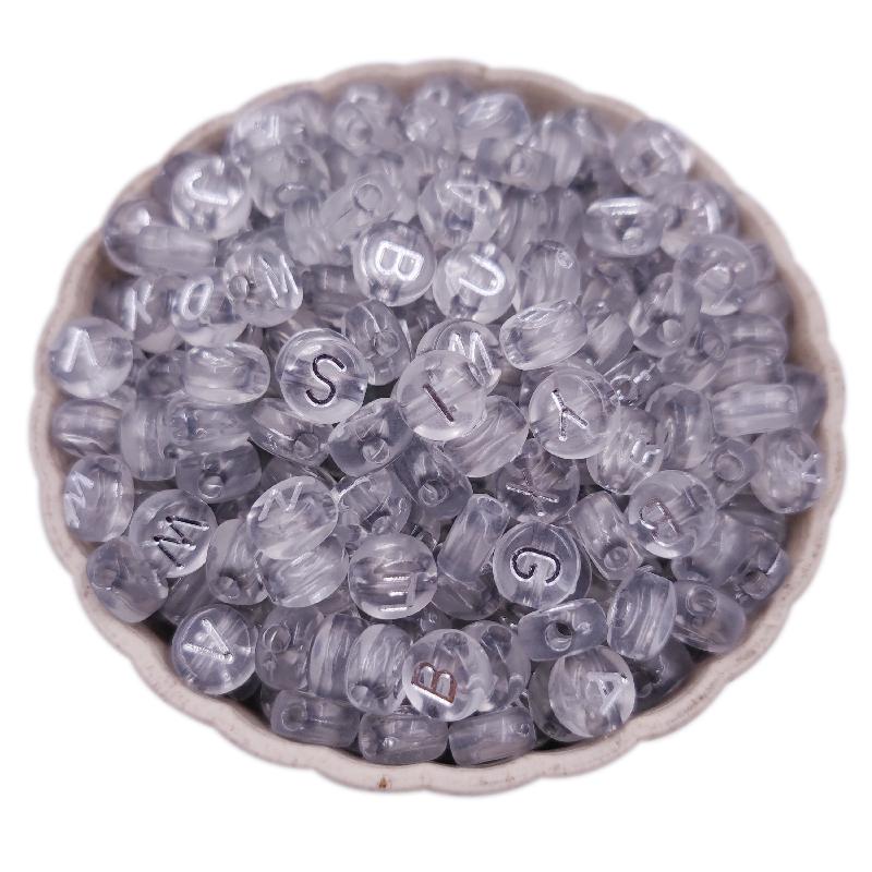 100 шт 7 мм акриловые бусины смешанные буквы круглые для изготовления ювелирных изделий свободные бусины алфавита сделай сам браслет ожерелье ручной работы