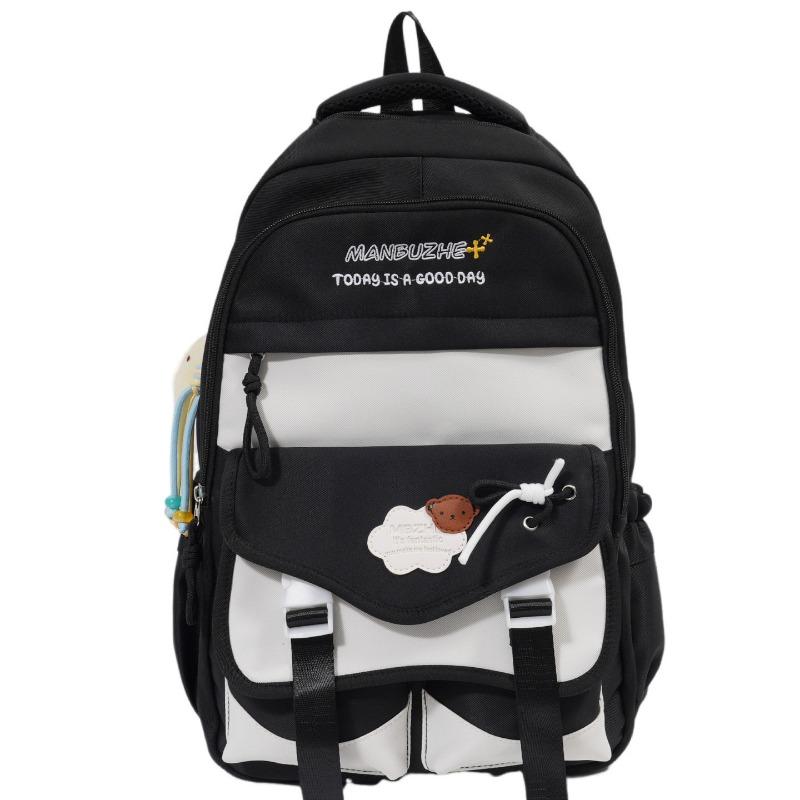 Новый высококачественный, свежий и милый рюкзак, контрастная строчка, большая вместимость, для учеников средней и старшей школы