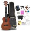 GECKO Концертное укулеле 23 дюйма набор из дерева окуме включает дополнительные и Набор для начинающих, чтобы сразу начать играть Укулеле для начинающих концертное укулеле для начинающих