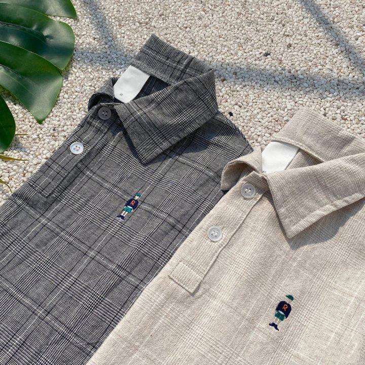 Детский летний клетчатый спортивный костюм для маленьких мальчиков, повседневная простая футболка-поло, топы с отложным воротником + свободные шорты, мягкая верхняя одежда для девочек, костюм