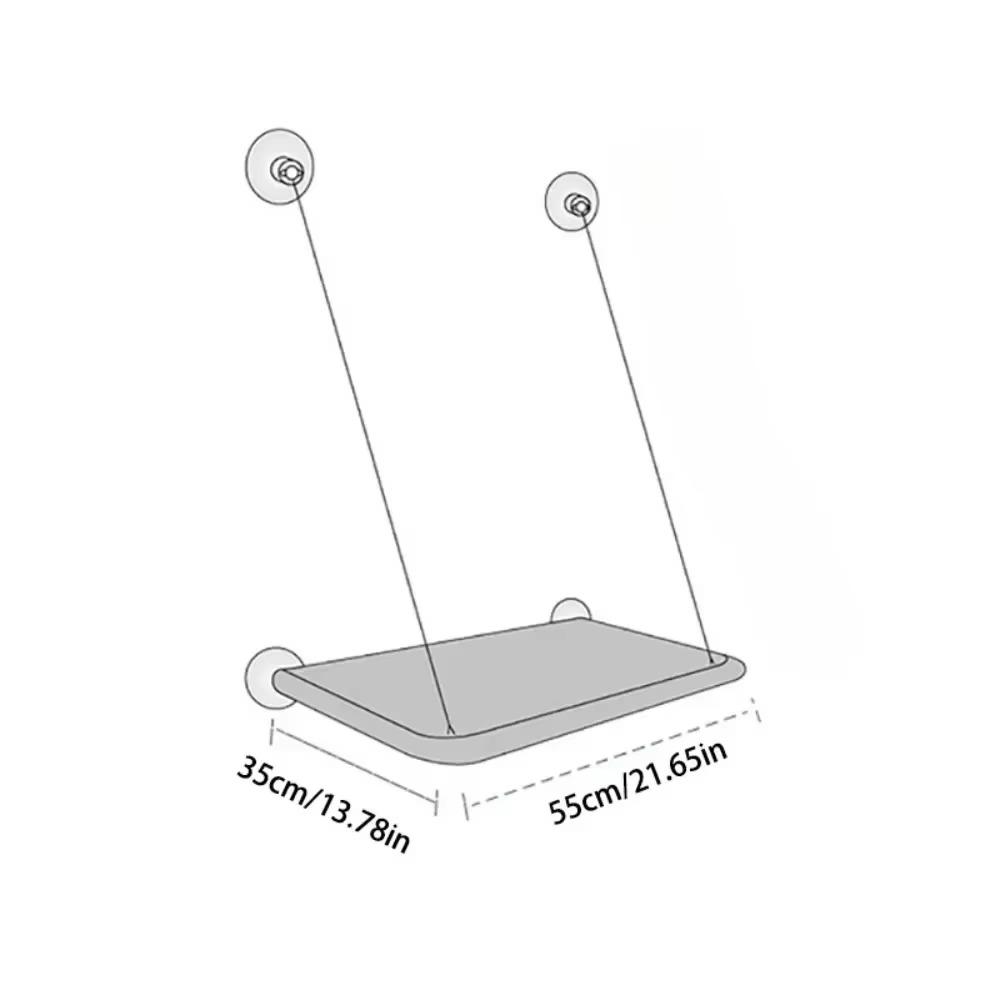 Cat Hammock Window Habitat Safety Cat Rack Household Space Saving Window Pet Seat Simple Secure Ultra-Soft Sill Pets Beds House