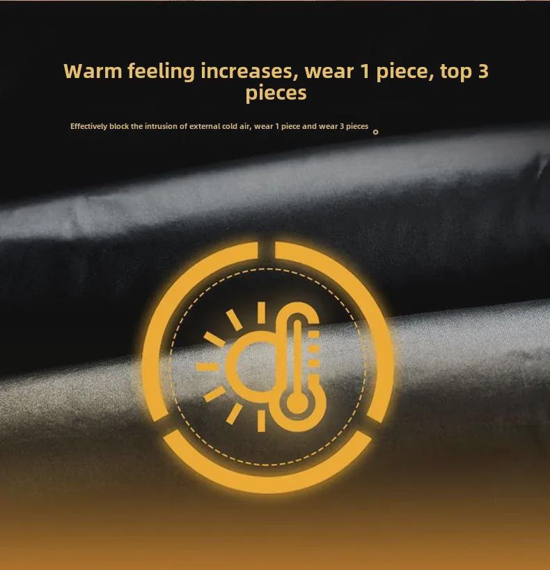 Мужская черно-золотая куртка с капюшоном: Новый модный, толстый, теплый, свободный крой