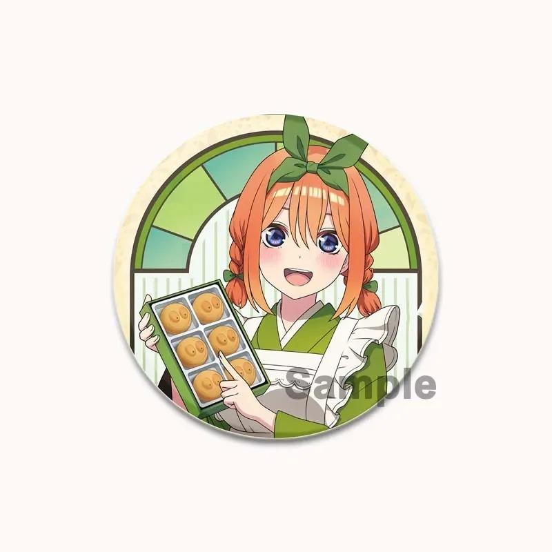 32/44/58MM Anime Ichika Nino Miku Yotsuba Itsuki Badge Cartoon Round DIY Brooch for Clothing Backpack Coat Decorative Accessories