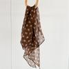 160*30 см летний ретро-длинный шелковый шарф в горошек – большая продолговатая шаль, легкая накидка для женщин