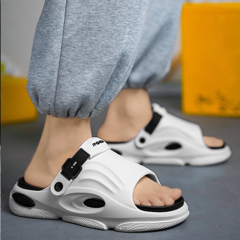 Летние нескользящие тапочки на толстой подошве, повседневные пляжные сандалии, уличные спортивные тапочки для пар