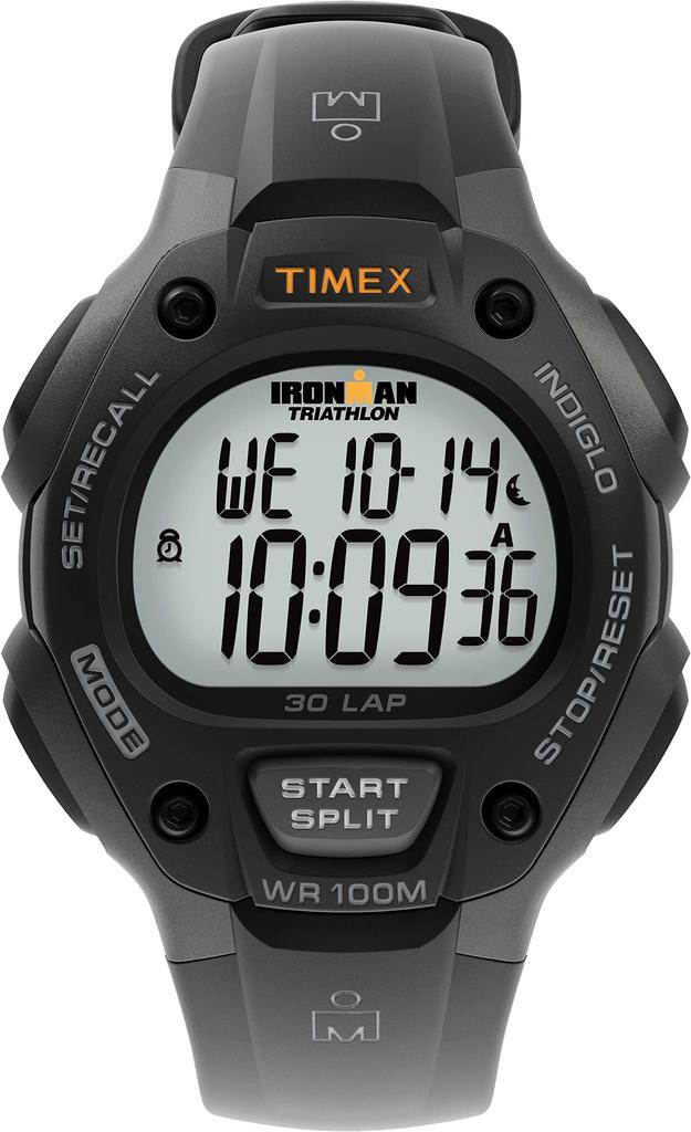 TIMEX Мужские кроссовки T5E901 Ironman Traditional 30-Lap с серо-черным ремешком из смолы, параллельный импортный продукт [Parallel Import Product]