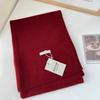 Minimalist 100% Pure Wool Scarf Women's Autumn and Winter Versatile Solid Color Thin Shawl Couple Advanced Gift Warm Scarf