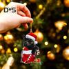 Рождественская подвеска акриловая шапка Санты украшение в виде животного праздничное подвесное украшение для елочной гирлянды брелок
