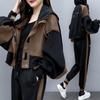 FiveFive Women's Tracksuit Korean Elegant Hoodie Zipper Jacket Coat Sport Pants Two Piece Suit Spring Autumn Matching Set