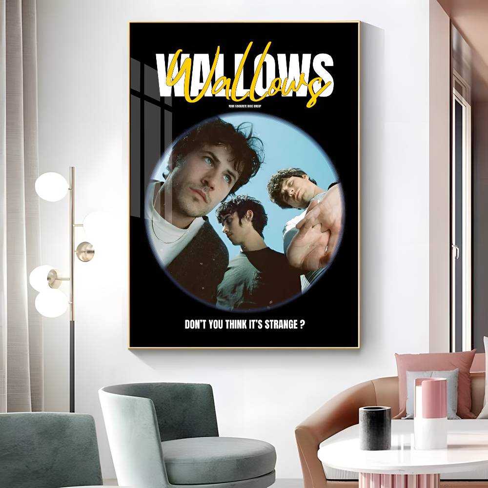 1 шт. Плакат-наклейка Wallows, Печать, Водонепроницаемое Настенное Искусство для Гостиной, Спальни, Домашнего Декора