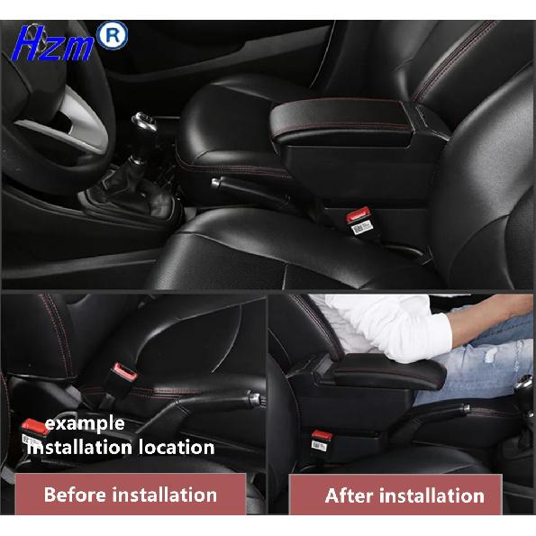 For Toyota Aygo BJ Armrest Box for Citroen C1 Peugeot 107 Armrest Box Store Box Cup Holder Dedicated Retrofit Car Accessories