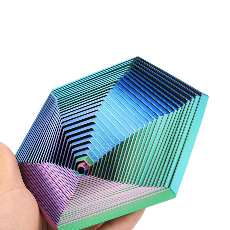 1 шт. Шестиугольное фрактальное кольцо Спиральное изменение Игрушки 3D-печать Фрактальный Шестиугольник Игрушка для снятия стресса