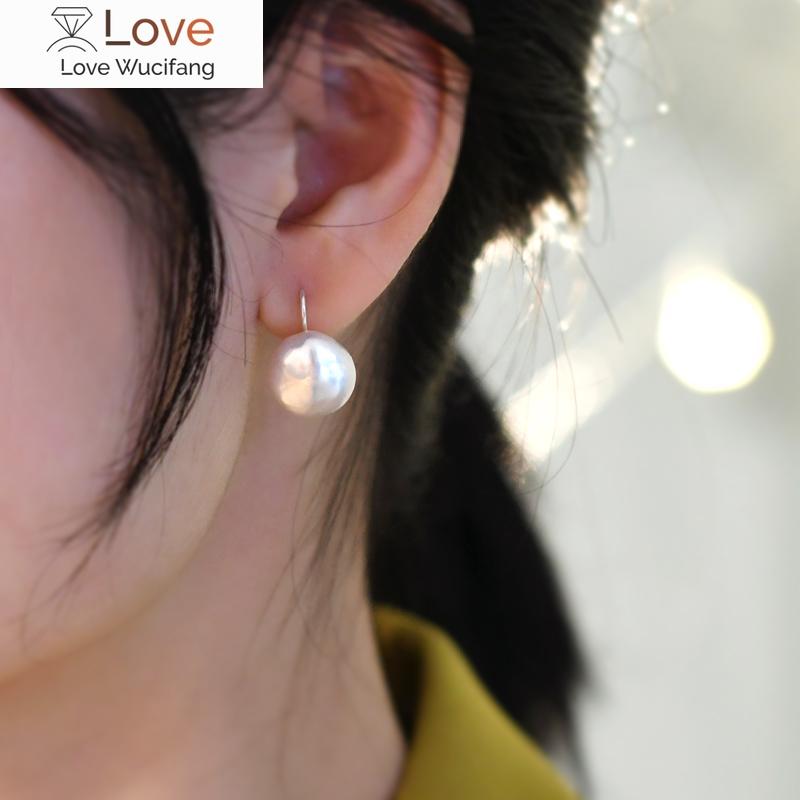 Real 925 Sterling Silver Natural Freshwater Pearl Earrings Fashion Jewelry For Women Gifts