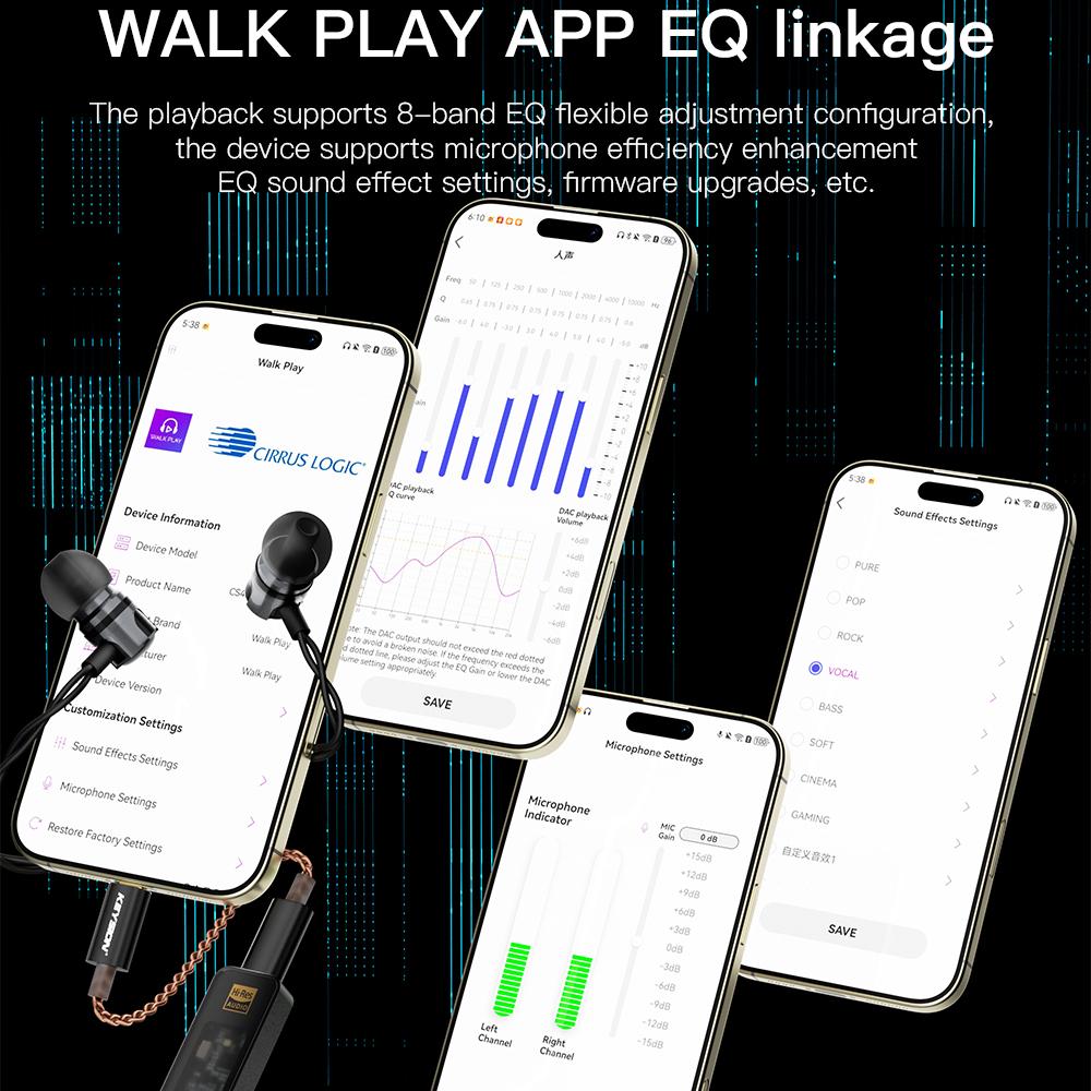 KEYSION CS43198 USB DAC аудио HiFi декодер 384 кГц DSD256 Type-C на 3,5 мм Adjust EQ HD усилитель для наушников для Android iOS Win10