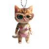 Cat Pendant Christmas Tree Ornament with Lanyard Easy To Hang Lightweight Car Acrylic Hanging KTY