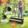 Lawn Roller, 17 Gallon Sand/Water Filled Yard Roller, Steel Sod Roller with Easy-turn Plug and U-Shaped Ergonomic Handle for Convenient Push and Pull,
