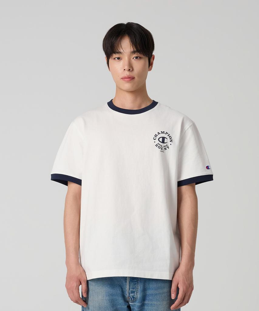 CHAMPION Graphic Print Ringer T-Shirt White