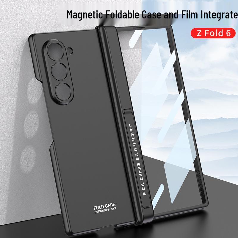 Матовый магнитный чехол-книжка Samsung Z Fold6 с боковой подставкой