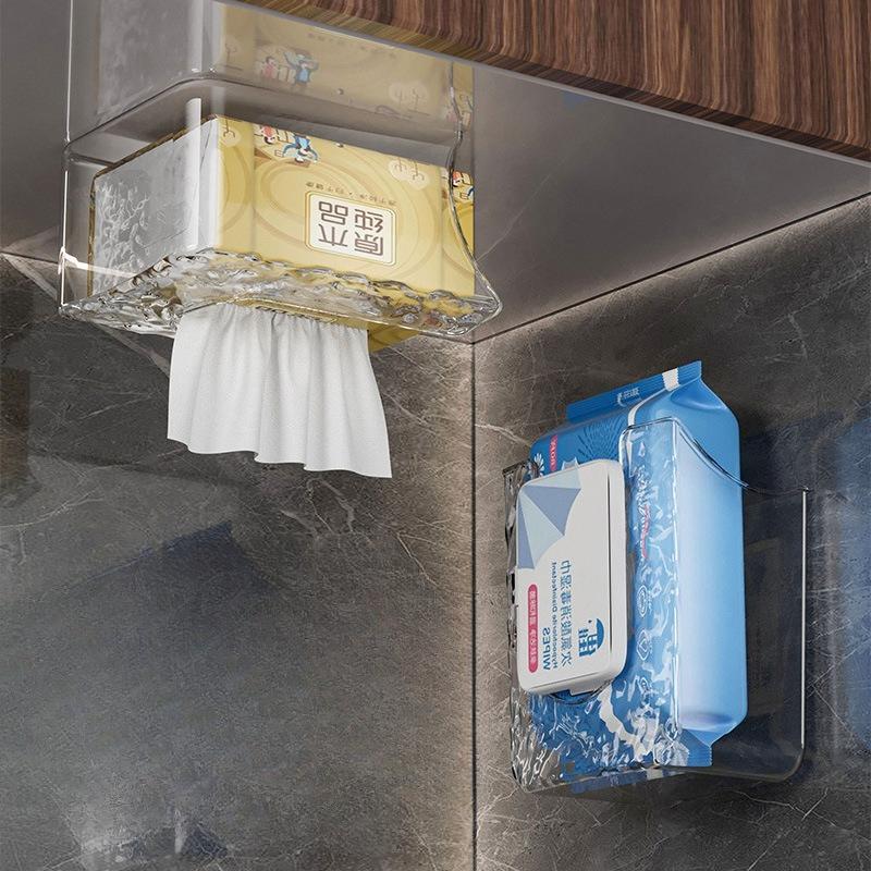 Настенный ящик для хранения полотенец для лица, перфорированный ящик для салфеток, ящик для салфеток для ванной комнаты, стойка для одноразовых полотенец для лица