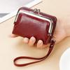Coin Card Bag Ladies Buckle Coin Purse 4 Inch Zipper Clip Bag Clutch