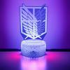 3D Lamp Attack On Titan Anime Figure Gaming Lamps Levi LED Night Light RGB Remote Control Home Room Decor Child Nightlight Gifts
