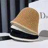 Японский стиль Простая рыбацкая шляпа Складная Плетеная Защита от солнца Женские кепки Дышащие Повседневные Отпускные Уличные Панамы Gorras