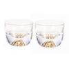Jinshan Gold Rim Glass Tea Cup Set