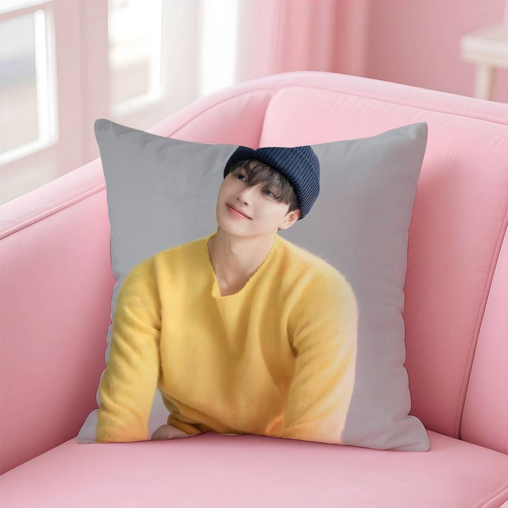 Korean s-Song k-Kang Pillow Case Pattern Printing Pillowcase Living Room Sofa Cushion Cover Bedroom Room Decor