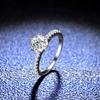D Color Moissanite Ring Women's Sterling Silver 1ct Wedding Ring Proposal Diamond Ring Gift for Girlfriend Exquisite Jewelry Gift